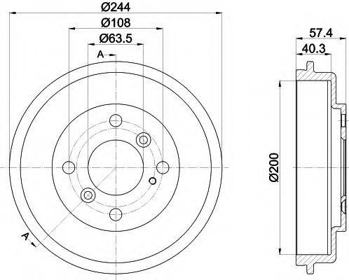 MINTEX MBD372 Гальмівний барабан