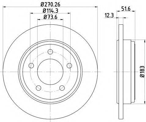 MINTEX MDC2650 гальмівний диск