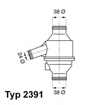 WAHLER 239175 Термостат, що охолоджує рідину; Термостат, охолоджуюча рідина