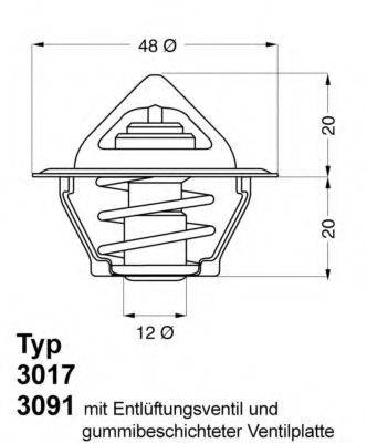 WAHLER 301792D2 Термостат, охолоджуюча рідина