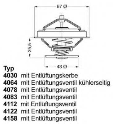 WAHLER 412287D Термостат, охолоджуюча рідина