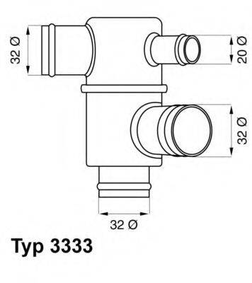 WAHLER 333387 Термостат, охолоджуюча рідина