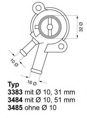 WAHLER 338387 Термостат, охолоджуюча рідина