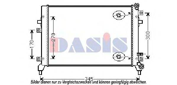 AKS DASIS 040044N Радіатор, охолодження двигуна