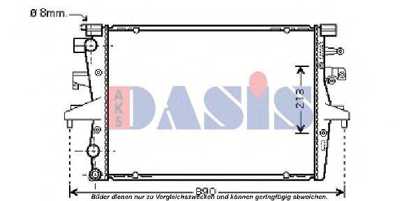 AKS DASIS 041007N Радіатор, охолодження двигуна