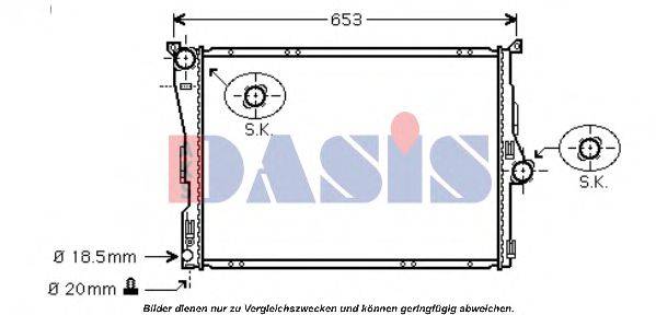 AKS DASIS 050038N Радіатор, охолодження двигуна