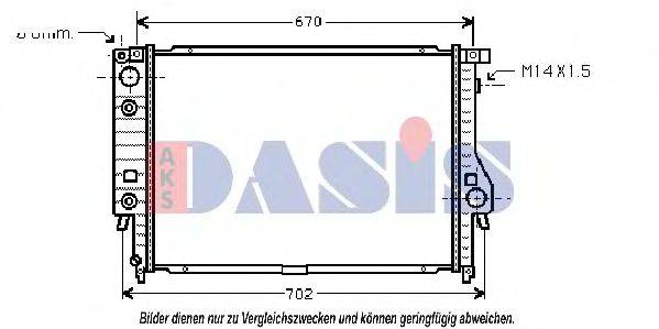 AKS DASIS 050760N Радіатор, охолодження двигуна