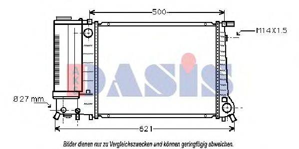 AKS DASIS 050800N Радіатор, охолодження двигуна