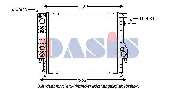 AKS DASIS 050810N Радіатор, охолодження двигуна