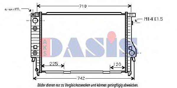 AKS DASIS 050900N Радіатор, охолодження двигуна