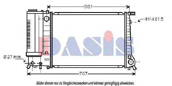 AKS DASIS 051560N Радіатор, охолодження двигуна