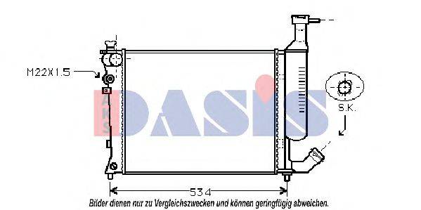 AKS DASIS 060014N Радіатор, охолодження двигуна