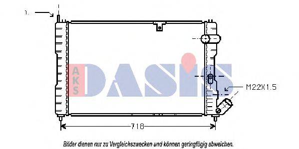 AKS DASIS 060320N Радіатор, охолодження двигуна