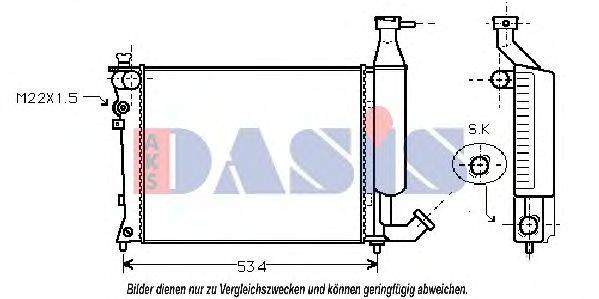 AKS DASIS 060840N Радіатор, охолодження двигуна