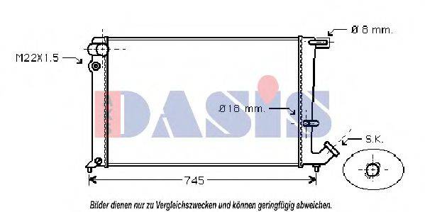 AKS DASIS 060940N Радіатор, охолодження двигуна