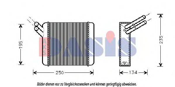 AKS DASIS 069030N Теплообмінник, опалення салону