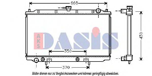 AKS DASIS 070002N Радіатор, охолодження двигуна