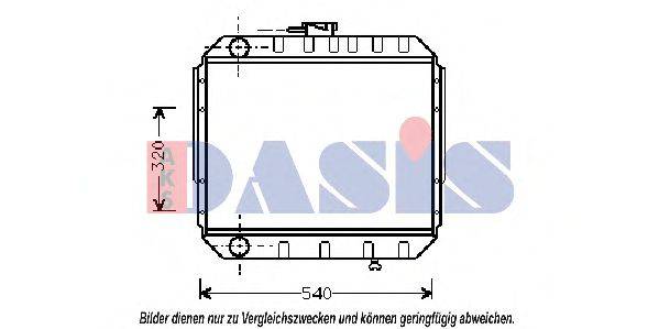 AKS DASIS 070050N Радіатор, охолодження двигуна