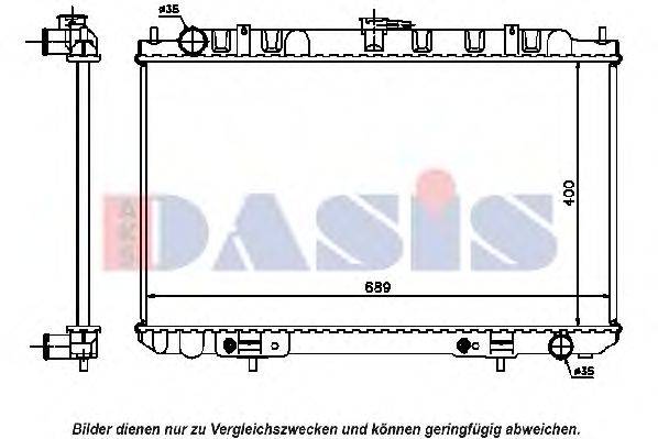 AKS DASIS 070104N Радіатор, охолодження двигуна