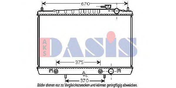 AKS DASIS 070123N Радіатор, охолодження двигуна