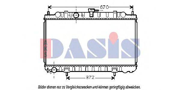 AKS DASIS 070125N Радіатор, охолодження двигуна