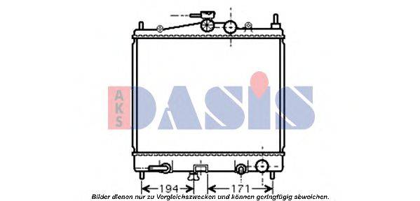 AKS DASIS 070127N Радіатор, охолодження двигуна