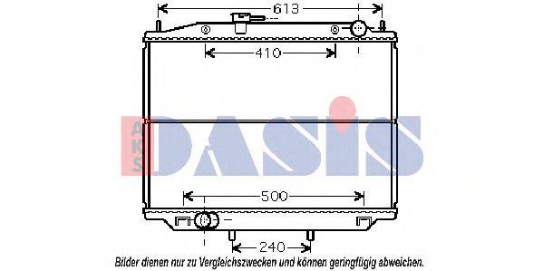 AKS DASIS 070128N Радіатор, охолодження двигуна