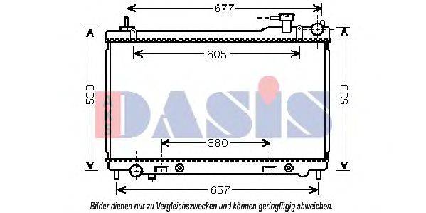 AKS DASIS 070144N Радіатор, охолодження двигуна