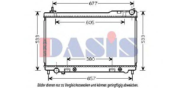 AKS DASIS 070145N Радіатор, охолодження двигуна