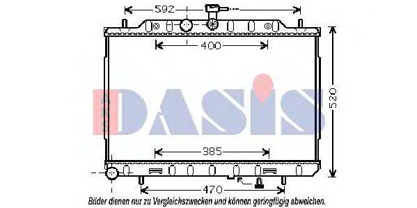 AKS DASIS 070151N Радіатор, охолодження двигуна