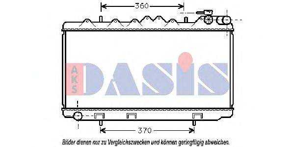 AKS DASIS 070160N Радіатор, охолодження двигуна