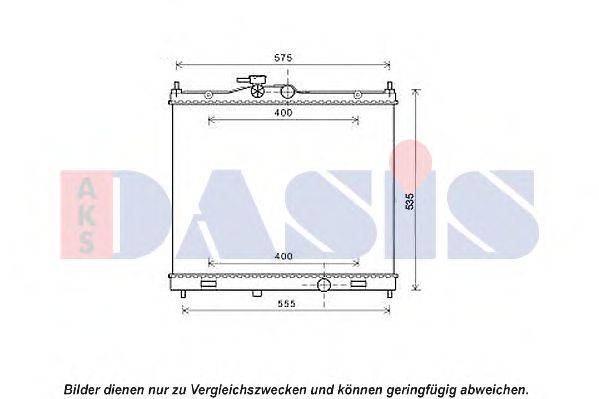 AKS DASIS 070161N Радіатор, охолодження двигуна