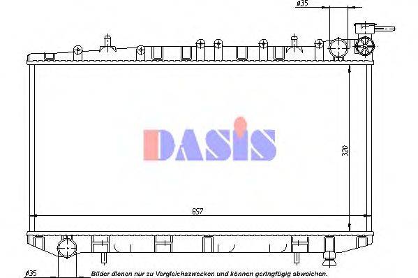 AKS DASIS 070440N Радіатор, охолодження двигуна