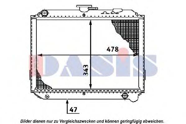 AKS DASIS 071540N Радіатор, охолодження двигуна