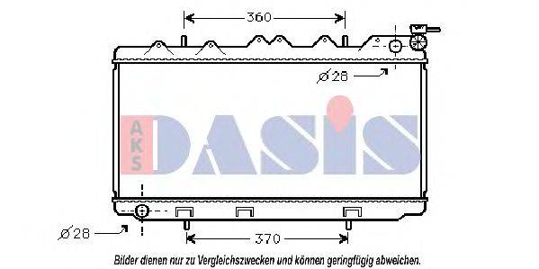 AKS DASIS 071800N Радіатор, охолодження двигуна