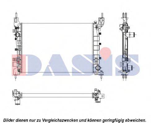 AKS DASIS 080044N Радіатор, охолодження двигуна