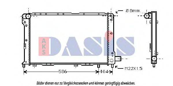 AKS DASIS 080750N Радіатор, охолодження двигуна