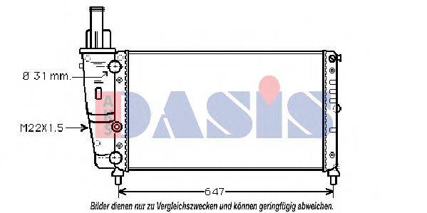 AKS DASIS 080810N Радіатор, охолодження двигуна