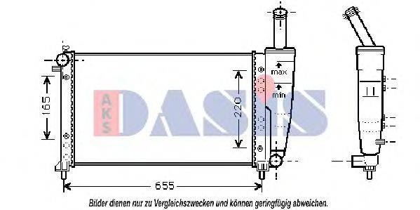 AKS DASIS 081100N Радіатор, охолодження двигуна