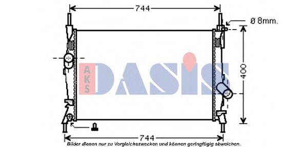 AKS DASIS 090075N Радіатор, охолодження двигуна