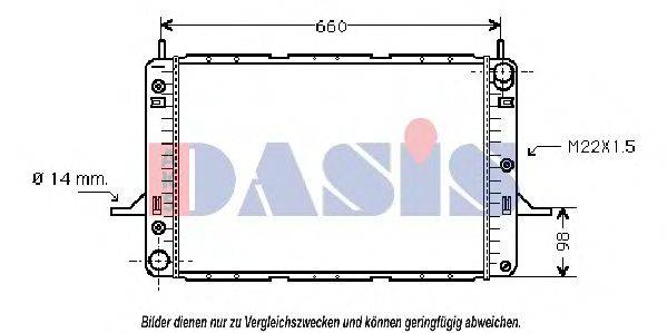 AKS DASIS 091420N Радіатор, охолодження двигуна