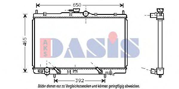 AKS DASIS 100019N Радіатор, охолодження двигуна