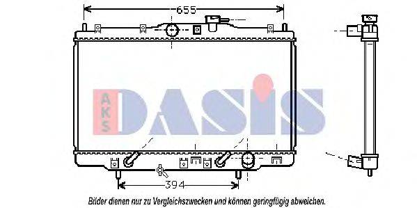 AKS DASIS 100020N Радіатор, охолодження двигуна