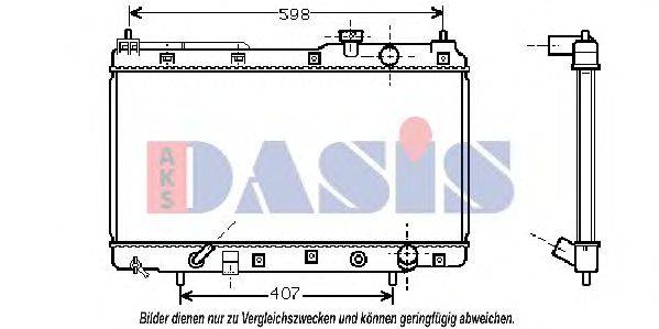 AKS DASIS 100023N Радіатор, охолодження двигуна