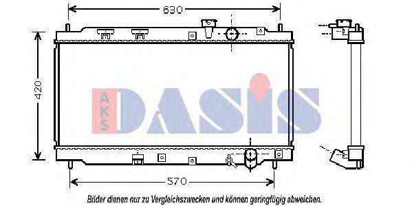 AKS DASIS 100039N Радіатор, охолодження двигуна