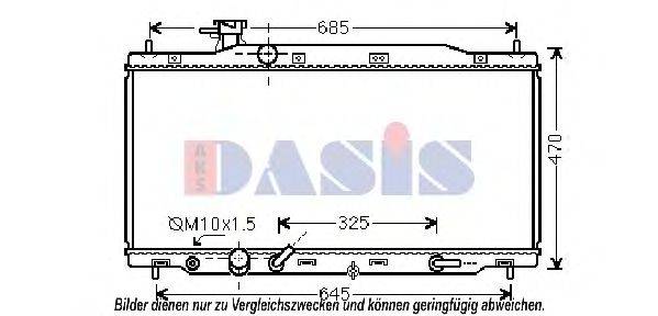 AKS DASIS 100067N Радіатор, охолодження двигуна