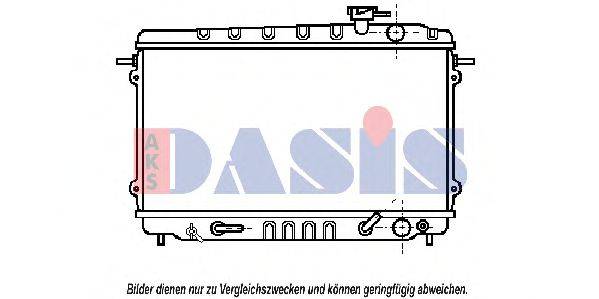 AKS DASIS 100160N Радіатор, охолодження двигуна