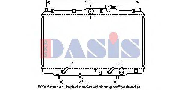 AKS DASIS 100860N Радіатор, охолодження двигуна