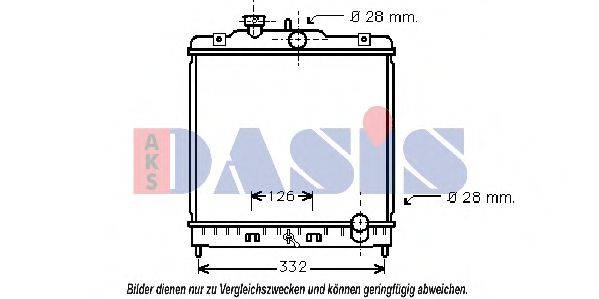 AKS DASIS 100890N Радіатор, охолодження двигуна