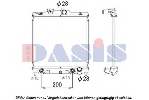 AKS DASIS 101010N Радіатор, охолодження двигуна